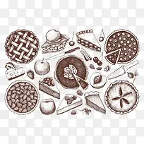 手绘蓝莓派食物食品-空若网 手绘蓝莓派食物食品-空若网