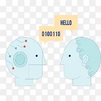 蓝色卡通人工智能对话-空若网 蓝色卡通人工智能对话-空若网