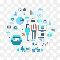 扁平化互联网网页设计卡通-空若网 扁平化互联网网页设计卡通-空若网