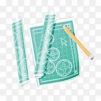 蓝色设计图纸创作-空若网 蓝色设计图纸创作-空若网