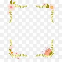 花朵绿叶边框-空若网 花朵绿叶边框-空若网