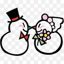 鼻子挨鼻子的雪人-空若网 鼻子挨鼻子的雪人-空若网