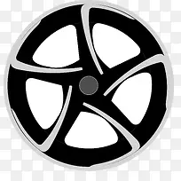 黑色漩涡状矢量轮毂-空若网 黑色漩涡状矢量轮毂-空若网