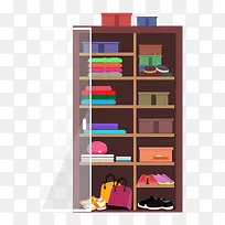 矢量扁平家具插画衣橱-空若网 矢量扁平家具插画衣橱-空若网