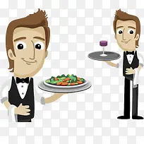 矢量服务员-空若网 矢量服务员-空若网