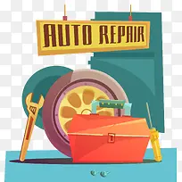 矢量扁平化车轮素材-空若网 矢量扁平化车轮素材-空若网