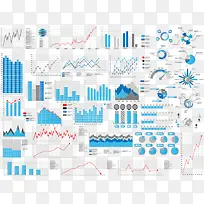 PPT蓝色系矢量数据图合集素材-空若网 PPT蓝色系矢量数据图合集素材-空若网