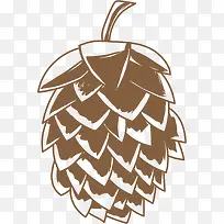 浅褐色三角形矢量松果-空若网 浅褐色三角形矢量松果-空若网