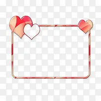 桃心装饰长方形边框-空若网 桃心装饰长方形边框-空若网