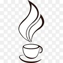 手绘卡通热咖啡图-空若网 手绘卡通热咖啡图-空若网