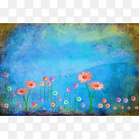 美丽菊花边框背景-空若网 美丽菊花边框背景-空若网