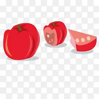 矢量红色西红柿-空若网 矢量红色西红柿-空若网