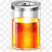 扁平手绘风格高清橙色的电池-空若网 扁平手绘风格高清橙色的电池-空若网