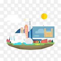 扁平梯形建筑楼-空若网 扁平梯形建筑楼-空若网