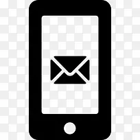 电子邮件信封背面的符号在手机屏幕图标-空若网 电子邮件信封背面的符号在手机屏幕图标-空若网