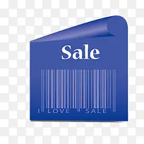 条码蓝色促销标签-空若网 条码蓝色促销标签-空若网