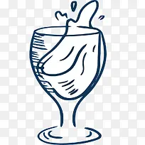 矢量装在红酒杯理的牛奶素材-空若网 矢量装在红酒杯理的牛奶素材-空若网