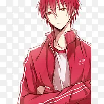 红色时尚帅气动漫男生-空若网 红色时尚帅气动漫男生-空若网