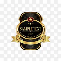 长方形五角星飘带长框素材-空若网 长方形五角星飘带长框素材-空若网