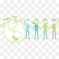 卡通手绘绿色建设小康社会-空若网 卡通手绘绿色建设小康社会-空若网