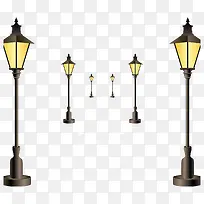 闪亮路灯矢量-空若网 闪亮路灯矢量-空若网