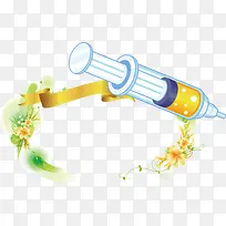 注射器护士节边框矢量素材元素-空若网 注射器护士节边框矢量素材元素-空若网