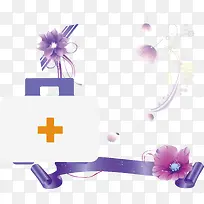 紫色药箱护士节边框-空若网 紫色药箱护士节边框-空若网