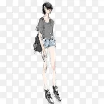 矢量手绘时装-空若网 矢量手绘时装-空若网