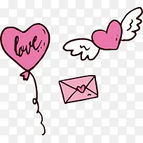 粉红色爱心翅膀-空若网 粉红色爱心翅膀-空若网