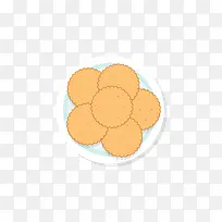 盘子中的黄色饼干-空若网 盘子中的黄色饼干-空若网