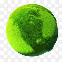 绿色小草地球装饰图案-空若网 绿色小草地球装饰图案-空若网