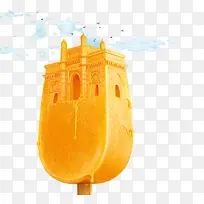 创意冰淇淋建筑物-空若网 创意冰淇淋建筑物-空若网