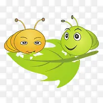 卡通虫子吃桑叶-空若网 卡通虫子吃桑叶-空若网