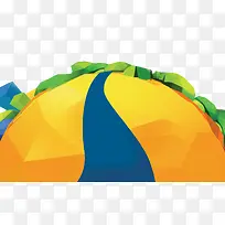 卡通手绘黄色背景图-空若网 卡通手绘黄色背景图-空若网