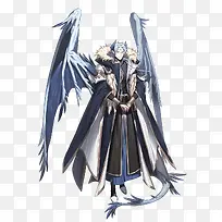 翅膀黑袍男士优先原画-空若网 翅膀黑袍男士优先原画-空若网