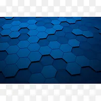 蓝色六边形蜂状背景-空若网 蓝色六边形蜂状背景-空若网