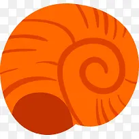 橙色卡通蜗牛壳-空若网 橙色卡通蜗牛壳-空若网