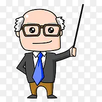 卡通秃头老头教授老师-空若网 卡通秃头老头教授老师-空若网