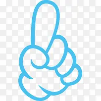 蓝色卡通手指姿势图-空若网 蓝色卡通手指姿势图-空若网