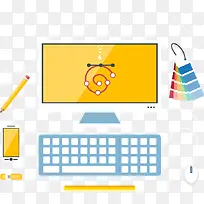 工作桌面矢量-空若网 工作桌面矢量-空若网