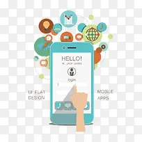 扁平化手机素材-空若网 扁平化手机素材-空若网