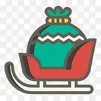 圣诞节带着礼物的雪橇-空若网 圣诞节带着礼物的雪橇-空若网