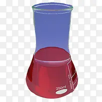 红色液体透明实验器材实验杯-空若网 红色液体透明实验器材实验杯-空若网