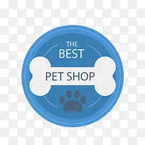 卡通蓝色宠物店标签-空若网 卡通蓝色宠物店标签-空若网