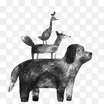 水墨小狗-空若网 水墨小狗-空若网