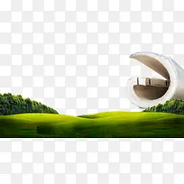 绿草海报背景-空若网 绿草海报背景-空若网