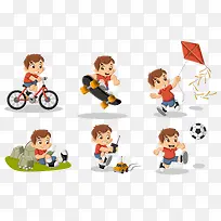 矢量卡通男孩-空若网 矢量卡通男孩-空若网