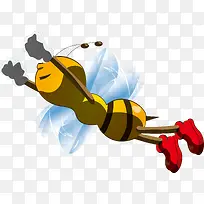 蜜蜂卡通人物矢量图-空若网 蜜蜂卡通人物矢量图-空若网