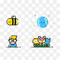 卡通扁平化人物设计-空若网 卡通扁平化人物设计-空若网