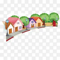 矢量村庄素材-空若网 矢量村庄素材-空若网
